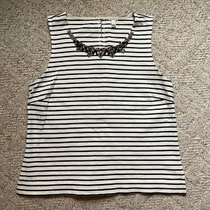 JCREW Bejeweled Stripe Tank